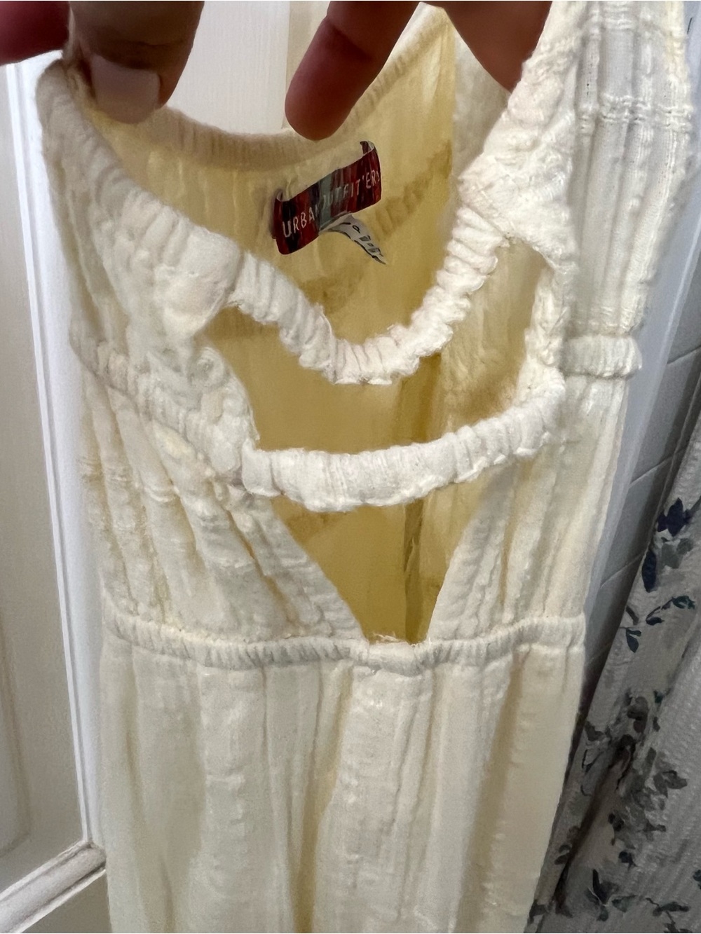 Urban Outfitters Boho Butter Yellow Sand Babe Cotton Gauze Jumpsuit. Small - Picture 4 of 9